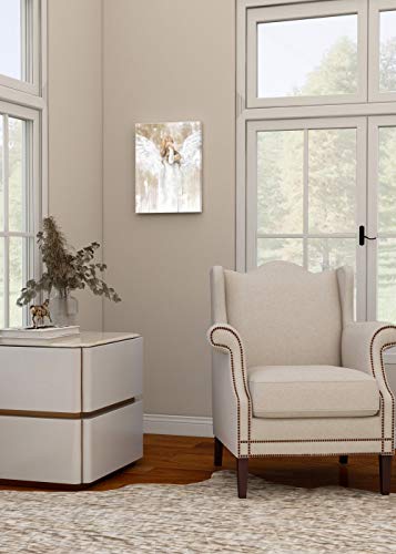 Sumgar Dog With Angel Canvas Wall Art Abstract White Prints Animal Artwork Golden Retriever Lover For Bedroom Living Room Bathroom, 12 X 16 In #TOP3