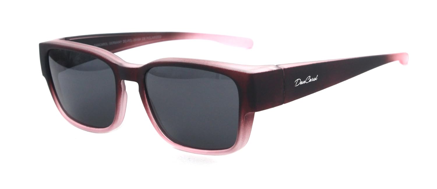 DanCarol DC-POL-2018-C6-pink-Die Überbrille, ideal für Brillenträger die auf Ihre normale Sehhilfe -Für Schmales Gesicht