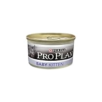 PURINA PRO PLAN Baby Kitten Cibo Umido per Gatti Cuccioli Mousse con Pollo 24 Lattine da 85g