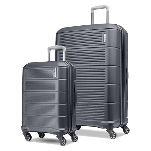 Image of American Tourister Stratum 2.0 Expandable Hardside Luggage with Spinner Wheels, 2-Piece Set 20 /28, Charcoal