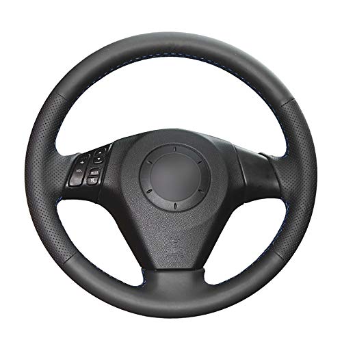 LEIDADA Hand Sewing Black PU Leather Car Steering Wheel Covers, for Mazda 3 Axela 2004 2009, for Mazda 5, for Mazda 6 Atenza, for Mazda MPV