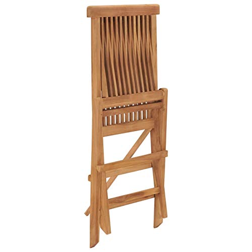 Chaises de jardin pliantes en teck Gecheer contre le manque de place