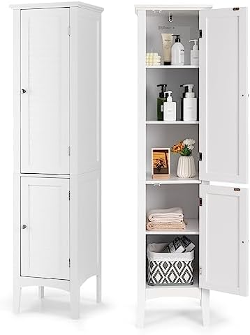 Kleankin Petite Armoire De Rangement De Salle De Bain, Armoire De Sol Avec 3 Tiroirs Et éléments