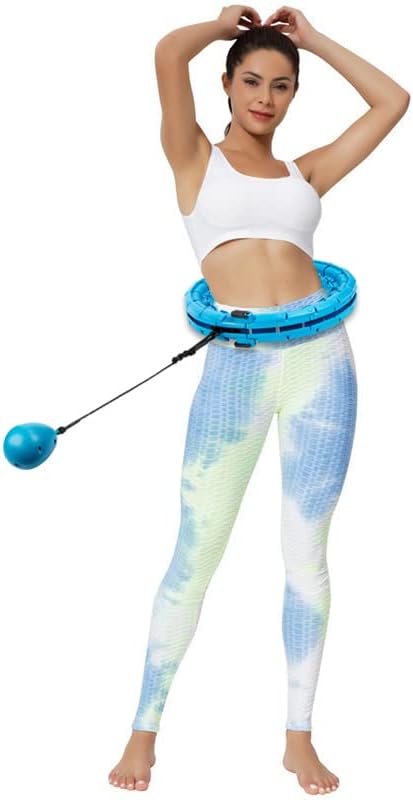 Detachable 24 Sections Smart Weighted Exercise Hoop Adults Non-Fall Fitness Hoop for Weight Loss