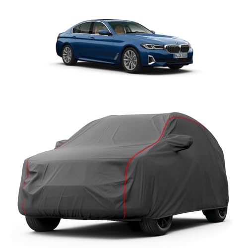 Image of Heavy-Duty Car Cover for Compatible with BMW 5 Series (2024 to 2025 All Models) Deluxe Car Protection Cover - Waterproof & UV-Resistant All-Season Exterior Protection