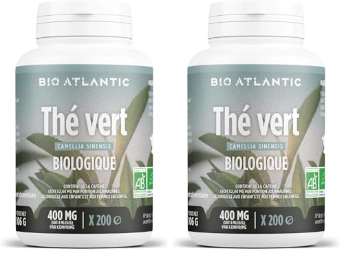 Thé vert bio extrait riche en EGCG antioxydant puissant 400 comprimés