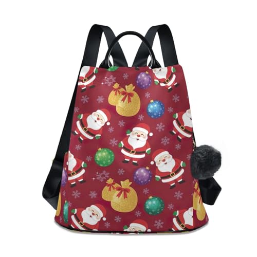 Sac à dos pour femme rouge avec Père Noël le cadeau idéal de fin d'année