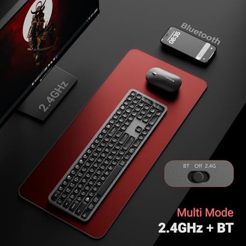 Image of Zebronics Wireless Keyboard & Mouse Combo, 2.4GHz + Multi BT Toggle, Scissor Switch, Mac & Win Toggle, UV Coated Keys, Multimedia Keys, Upto 1600DPI, Type-C Charging, High Precision (Companion 5002)