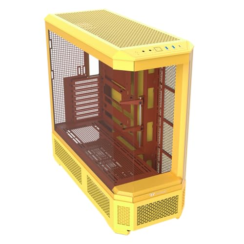 Image of Thermaltake View 600 TG; Full Tower; 420mm Radiator Support; 480mm GPU Clearance; Hidden Connector Support; Rotatable PCIe Slots; 220mm PSU Clearance; Butter Caramel; CA-11H-00FMWN-00