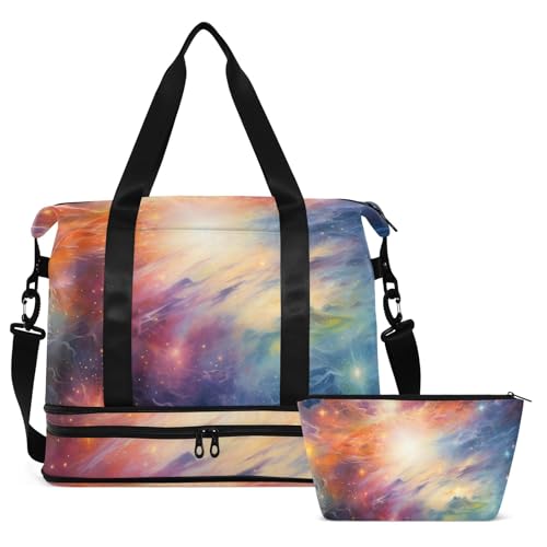 Travel Duffel Gym Sports Luggage Bag Expandable Large Capacity Nebula 3 Sports Bag for Women and Men2