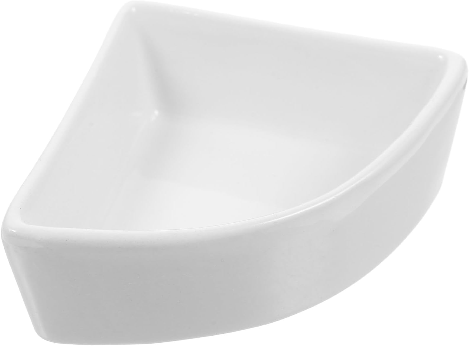 Healifty Ceramic Hamster Feeding Bowl White Anti-tip Water and Food Feeder for Small Pets Guinea Pig and Sugar Glider Cage Use