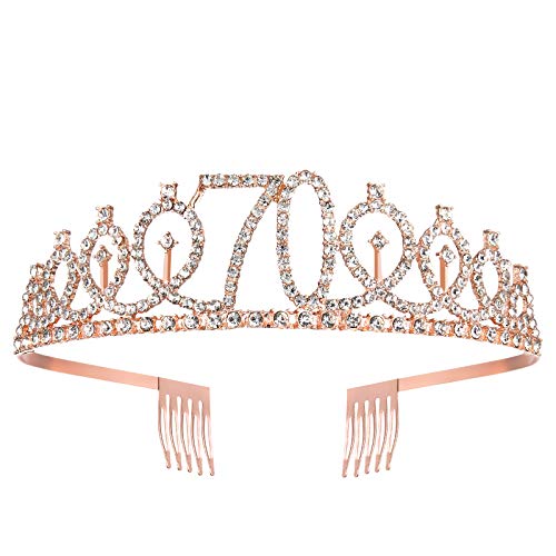 Fusciacca e diadema per il 70 ° compleanno in oro