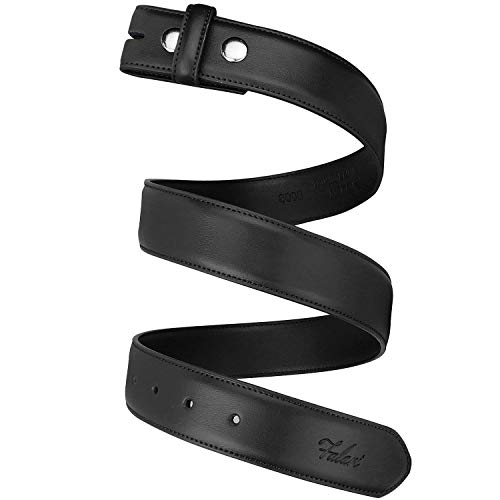 Falari Replacement Genuine Leather Dress Belt Strap Without Buckle Snap on Strap 33mm fit 35mm Buckle4