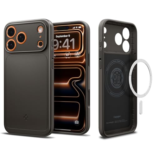 Spigen Funda para iPhone 17 Pro MAX, Thin Fit MagFit Compatible con MagSafe - Bronce Gris
