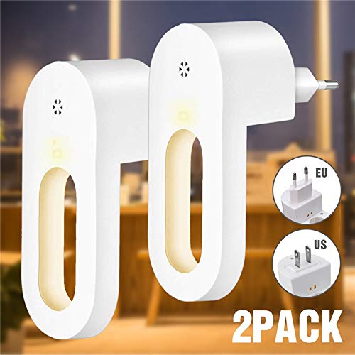2PCS Plug-in Light Night Light Warm White LED luci...