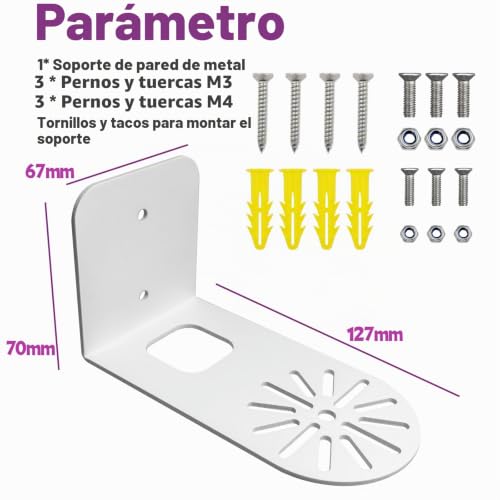 Miniatura 7 de Sciuu Soporte De Pared Techos Compatible Con Tp-Link Tapo Cámara Vigilancia, Placa De Metal Engrosado, Metálico Accesorios Soporte Para Cámara Vigilancia Interior