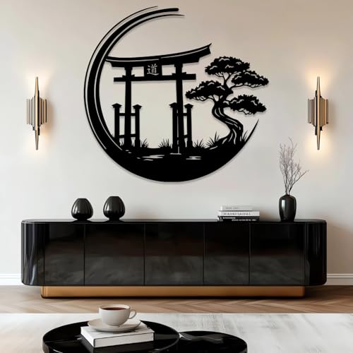 Décoration murale bonsaï en métal argenté design zen chic