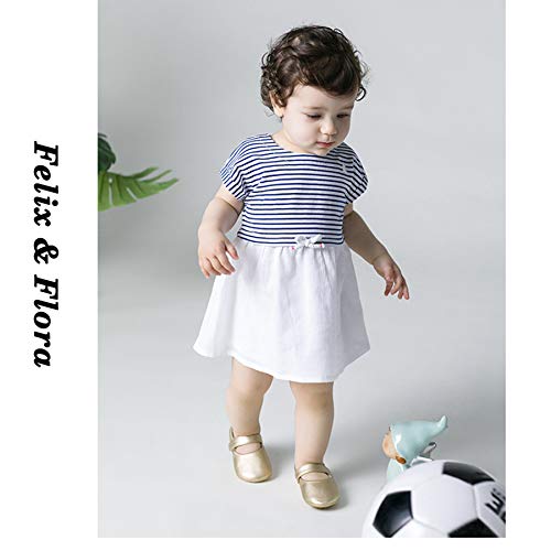 Felix & Flora Infant Baby Girl Shoes Soft Sole Toddler Ballet Flats Baby Walking Shoes(6-9 Months Infant,Gold) #TOP2