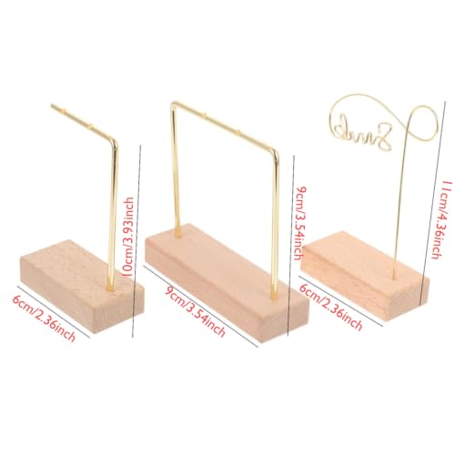 Dzrige 3Pcs Wooden Earring and Necklace Holder Organizer Set, Elegant Jewelry Display Stand Rack for Boutique, Home Photo Props for Vendors — view 3