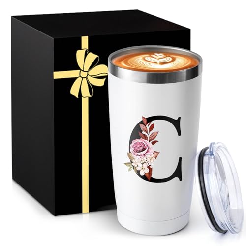 20 Oz Initial Insulated Coffee Cup with Lid Car Tumbler Travel Mug Girlfriend Gf Future Mrs Her...