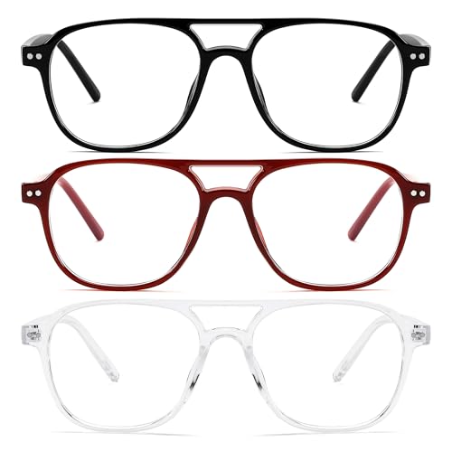 Image of FEISEDY Blue Light Blocking Glasses Women Men Square Computer Lightweight Pilot Glasses Anti Eyestrain & UV Glare B0141