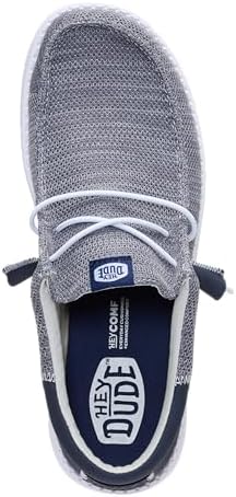 HEYDUDE Mens Wally Funk Mesh Slip On Shoe, Grey Size 11 | Lightweight Breathable Casual Loafers | Travel Ready Sneakers — view 4