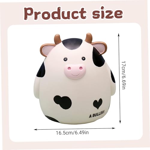 Tirelire en forme de vache en plastique incassable pour chambre enfant - 3