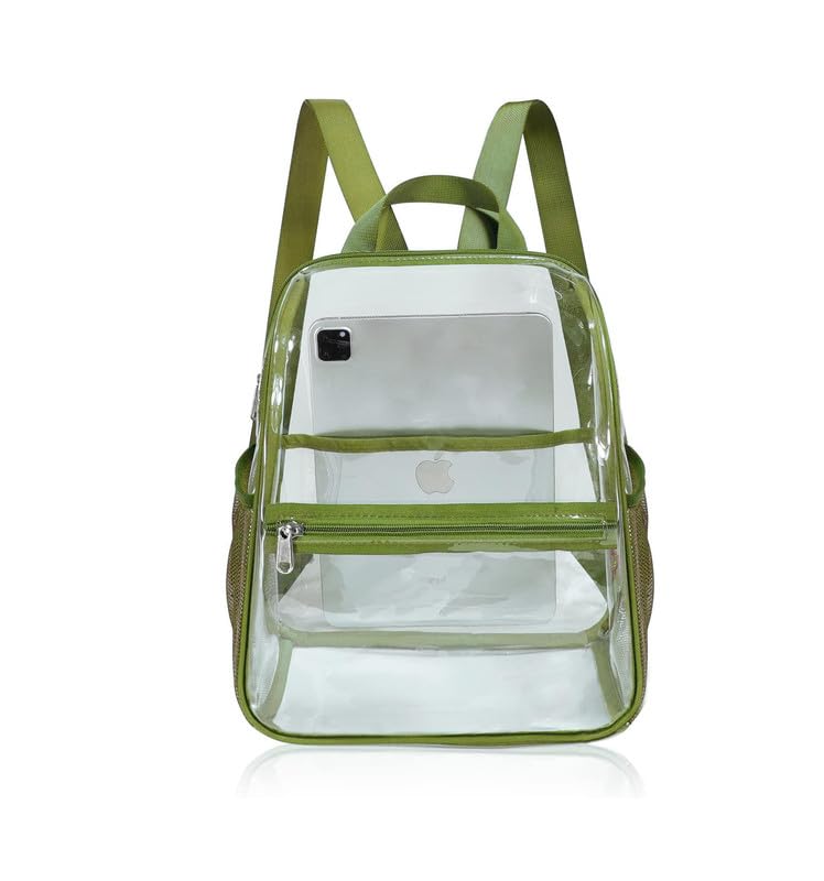 Sturdy Clear Backpack, Stadium Approved Clear Backpack for Man & Women with 2 Bottle Holders for School College Festival Concert Sports Events-picture-44