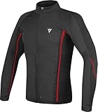 Dryarn Dainese Tee Ls D-Core No-Wind Thermo, schwarz/rot, Größe XL/X