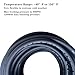Air Hose 3/8 in x 50 ft, Heavy Duty, Lightweight, Kink Resistant, Hybrid Air Compressor Hose with 1/4 in Solid Brass Male Fittings, Bend Restrictors, 300 PSI (50FT, Black)