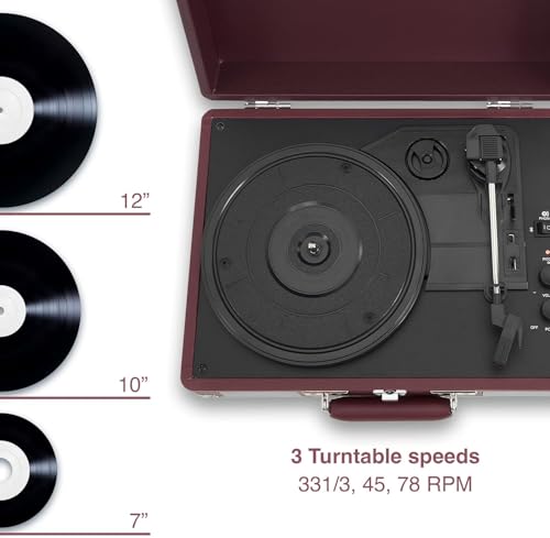 Tourne-disque valise Crosley Cruiser Plus avec enceinte Bluetooth intégrée - 3
