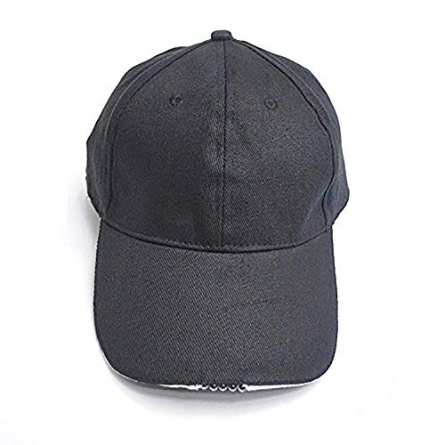 centtechi Casquette de Baseball LED, Fashion Cool lumière Light Up Hat avec 5 lumières LED pour Les Sports, Voyage, Party Club Femmes Cap Homme avec Piles - Noir