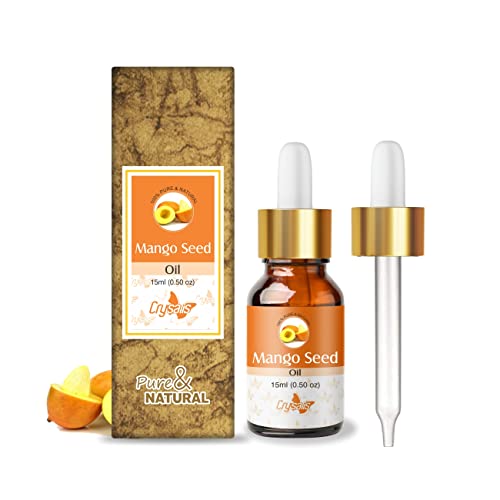 Image of Crysalis Mango Seed (Mangifera Indica) |100% Pure & Natural Undiluted Carrier Oil Organic Standard /Cold Pressed Seed Oil For Glowing Skin, Healthy Hair, Nourished Face - 15Ml With Dropper