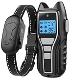 Dog Training Collar, IPX7 Waterproof Remote E Collar, Beep & Vibration Only, 2000FT Long Range Rechargeable Training Collar for Small Medium Large Dogs 15–120 lbs