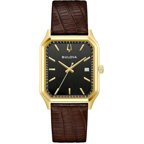Montre Bulova 97B235 solo tempo quartz dore montre bracelet tendance pour homme