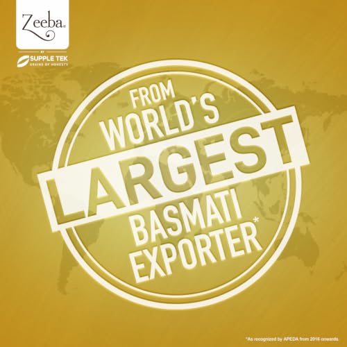 Image of Zeeba Tiny Mogra Basmati Rice 5 Kg, Small Grains with Great Taste, Gut-friendly Rice (Cooked length upto 10mm*)