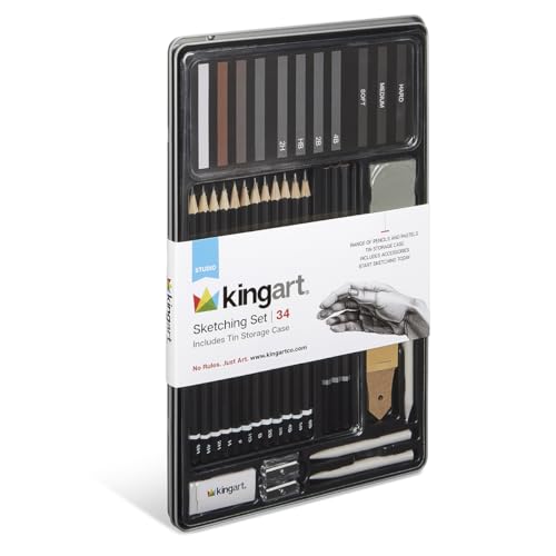 Set de Dibujo KINGART con 34 Piezas para Bocetos miniatura 2
