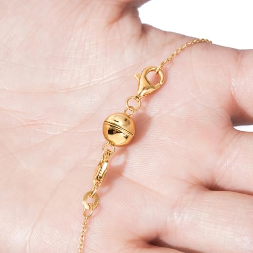 Shop LC 925 Sterling Silver Magnetic Necklace Clasp | 14K Yellow Gold Plated | Lobster Clasp for Necklaces Bracelets | Jewelry Making - 2.5 Grams by SHOP LC DELIVERING JOY - Image 6