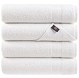 REGAL RUBY White Bath Towels Quick-Dry High Absorbent 100% Turkish Cotton Lightweight Towel for Bathroom, Guests, Pool, Gym, Camp, Travel, College Dorm, Shower