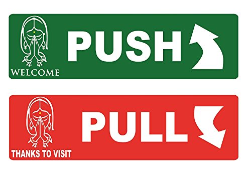 Asmi Collections Self Adhesive Push and Pull Sign Stickers - Set of 4 (B072LZ26BS) Amazon Price History, Amazon Price Tracker