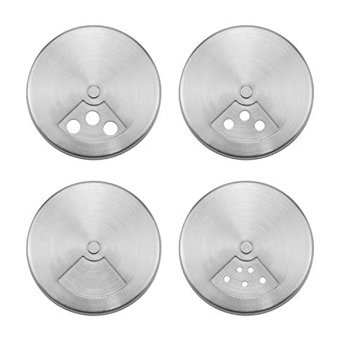 Foto von Lawei 16er-set Gewürzgläser-Set Silber 90ml Edelstahl Vorratsgläser Gewürzdosen mit Sichtfenster, Gewürz-Organizer 304 Edelstahl Gewürzstreuer Gewürzbehälter für Salz Pfeffer Gewürze