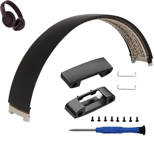 umvowuxa 2 Sets Studio Pro Headband Replacement Parts & Replacement Hinge Compatible with Beats Studio Pro and Studio 3 Headphones, Studio Pro Replacement Headband Metal Repair Parts (Deep Brown)