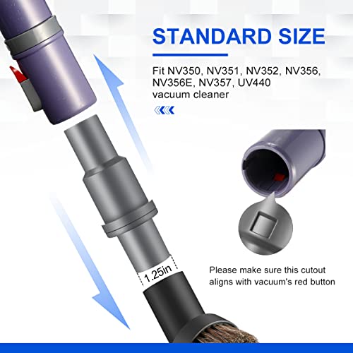 Lanmu Horse Hair Vacuum Attachment Compatible With Shark Nv352 Nv356E Nv360 Nv350 Nv351 Nv356 Uv440 Navigator Lift-Away Vacuum Cleaner, 1.25" Soft Dusting Brush Hose Adapter #TOP3