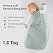 BubblePanda Rayon Made from Bamboo Sleep Sack 6-12 Months 1.0 Tog Soft Toddler Sleeping Sack for Babies 2-Way Zipper Baby Wearable Blanket