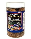 San Francisco Bay Brand Fish Food Freeze Dried Brine Shrimp - All Natural, Sustainably Harvested, High Protein Dried Brine Shrimp for Freshwater and Saltwater Fish - 0.71 oz (20g)