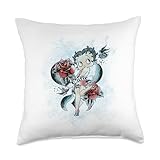 Betty Boop Roses Cutie Tattoo Throw Pillow
