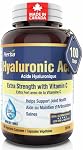 Herba Supplément à l'acide hyaluronique 200mg - 100 Capsules 100% Pureté Capsules d'acide hyaluronique avec vitamine C pour soutenir la santé des articulations et des os