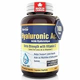 Herba Hyaluronic Acid Supplement 200mg - 100 Capsules | 100% Purity Hyaluronic Acid Capsules with Vitamin C to Support Joint and Bone Health | Made in Canada