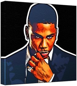 Buy Nelly - Pop Art Print (Multicolour; Black Background) 50 x 50 x 2 cm Large Square Deep Box Canvas — BookShops.in