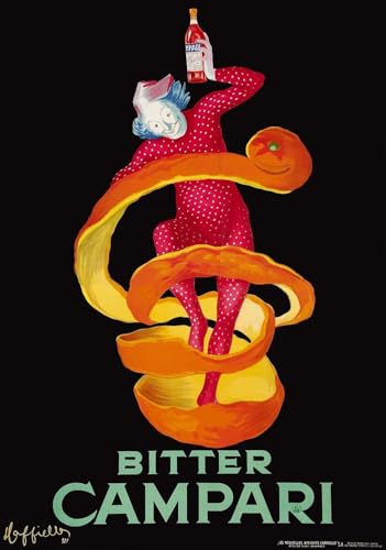 ShopArt – Póster Cappiello Bitter Campari – Impresión cu Papel fotográfico satinado de alta definición (70 x 100 cm)